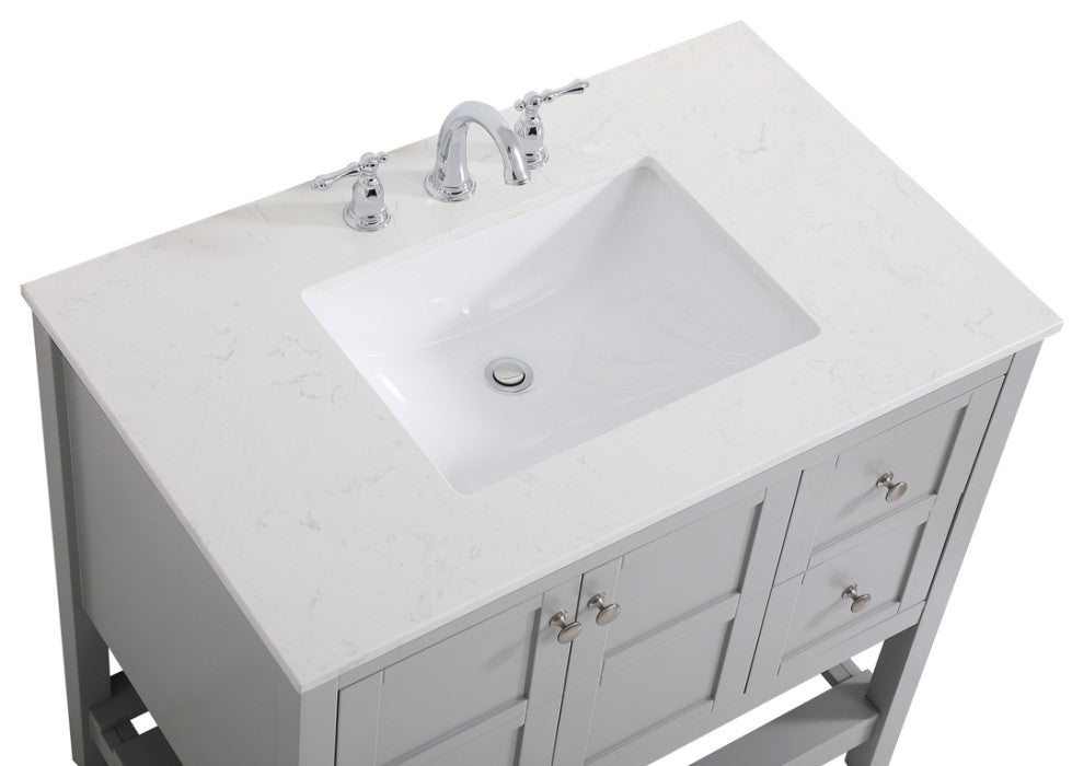 Tucker Grey 36" Single Sink Bathroom Vanity