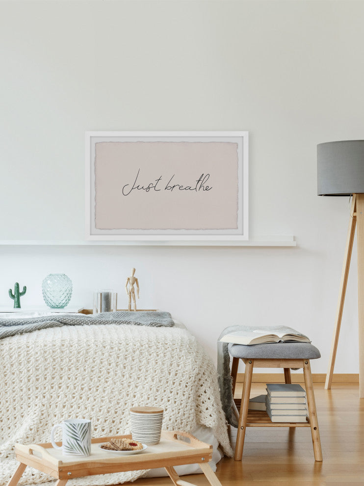 "Just Breathe II" Framed Painting Print, 18x12