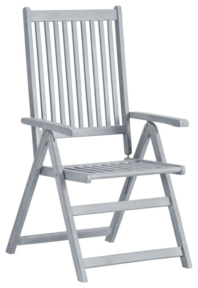 Vidaxl Garden Reclining Chairs 3-Piece Set With Cushions Solid Acacia Wood