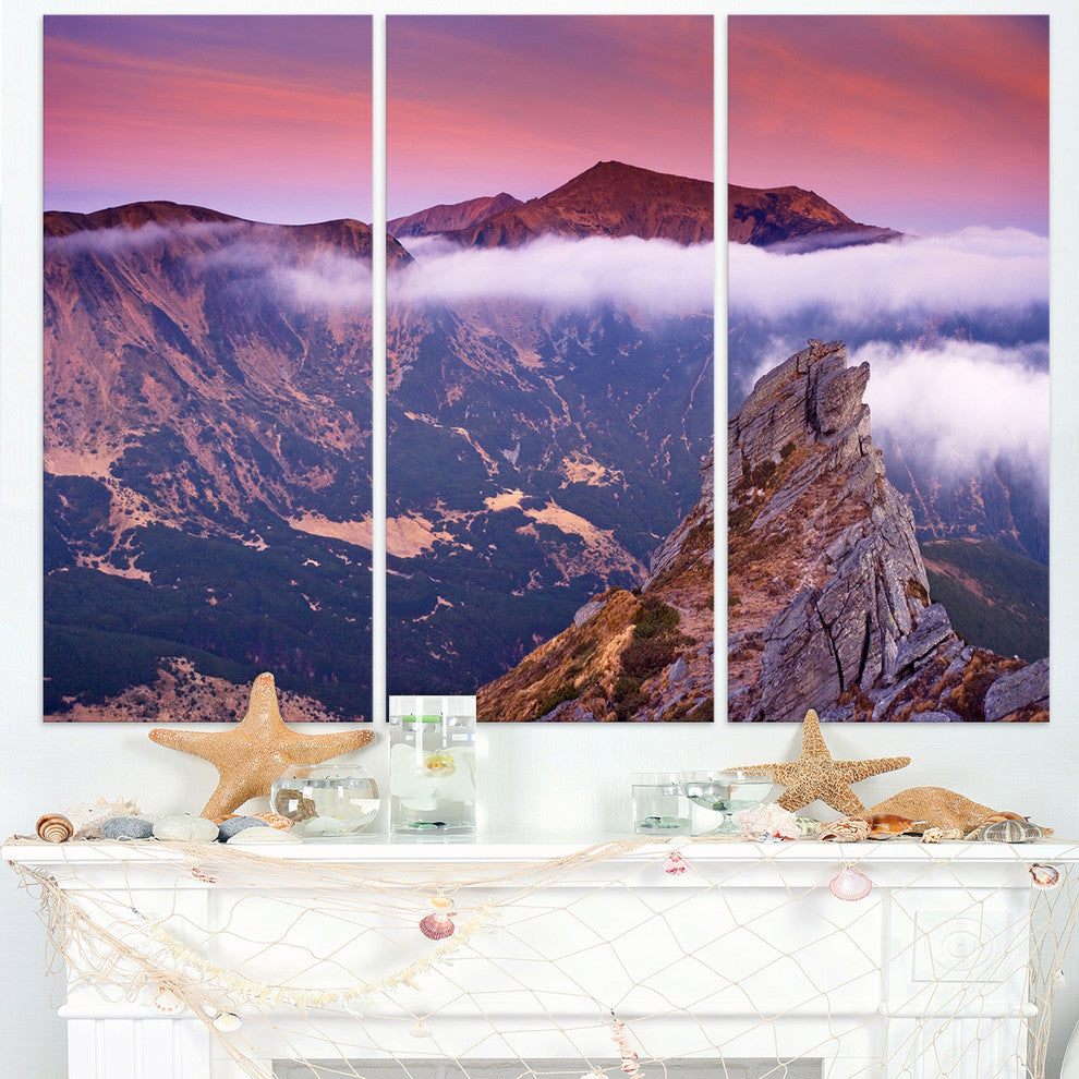 "Ocean Pier on Sunset" Metal Wall Art, 3 Panels, 36"x28"