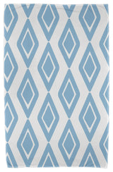 30x60" Diamond Jive 1, Geometric Print Beach Towel, Light Blue