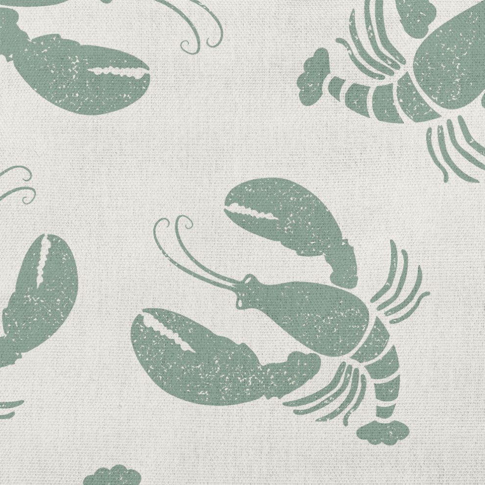 20x20" Lobster Fest Nautical Decorative Indoor Pillow, Sage