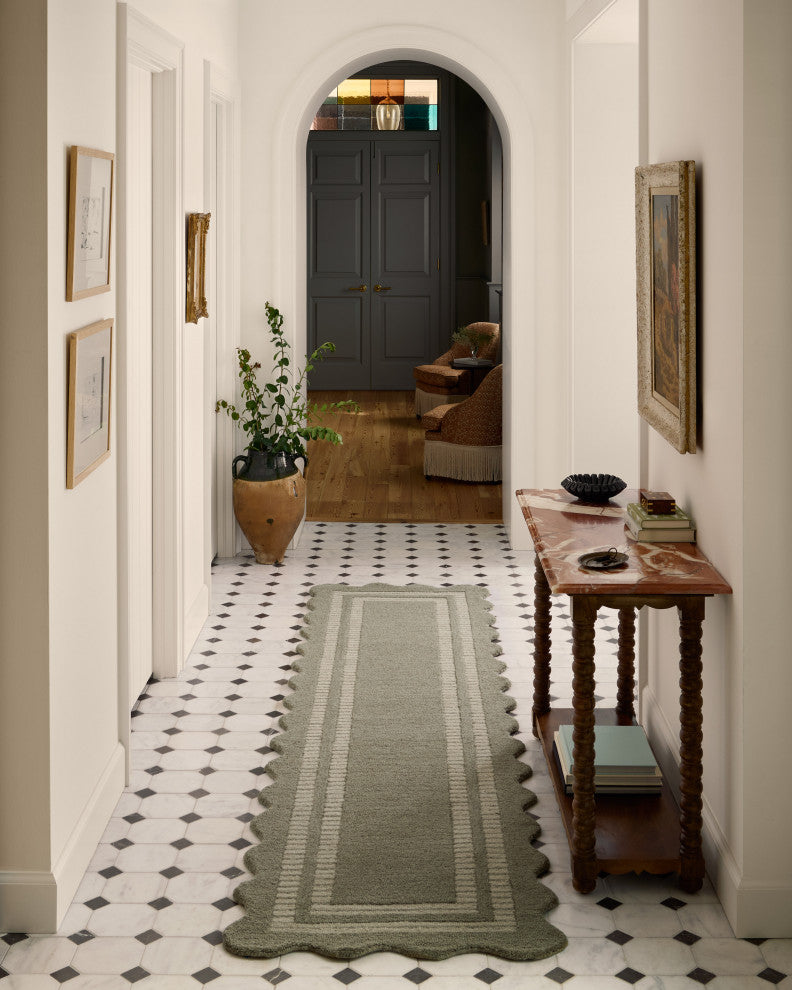 Chris Loves Julia x Loloi Scottie Olive / Pebble 3'-6" x 5'-6" Accent Rug