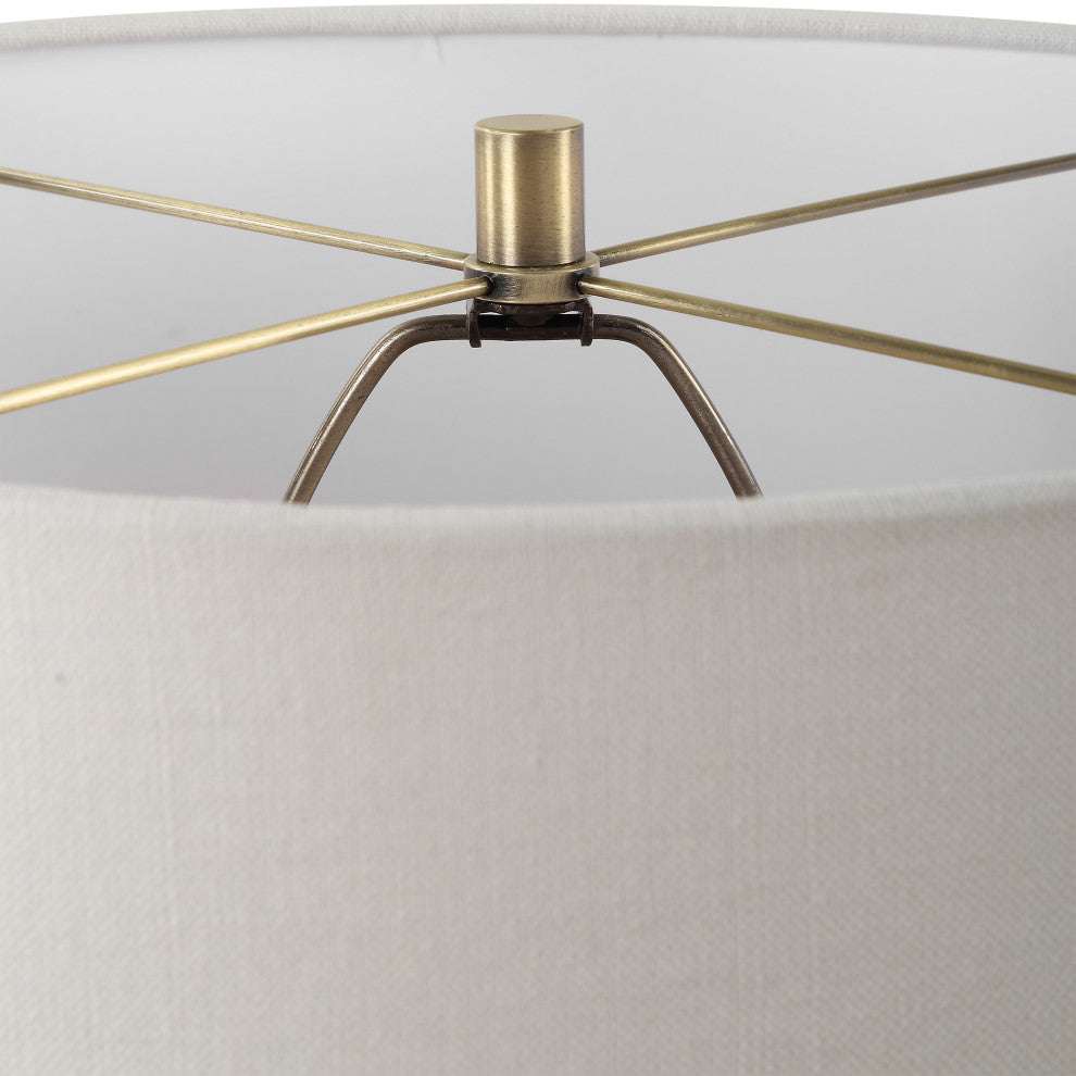 Uttermost Strata Tan Glaze Table Lamp