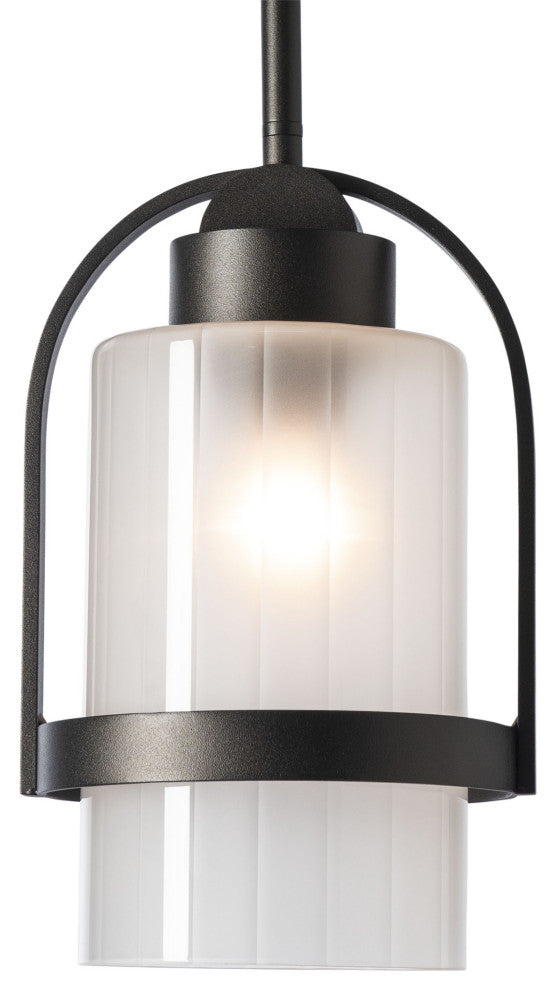 Alcove Outdoor Pendant Coastal Oil Rubbed Bronze Finish, Frosted Glass