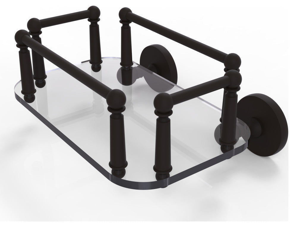 Prestige Skyline Wall Mounted Glass Guest Towel Tray, Oil Rubbed Bronze