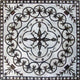 Marble Floral Mosaic, Munir, 24"x24"
