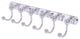 Prestige Skyline 6 Position Tie and Belt Rack, Polished Chrome