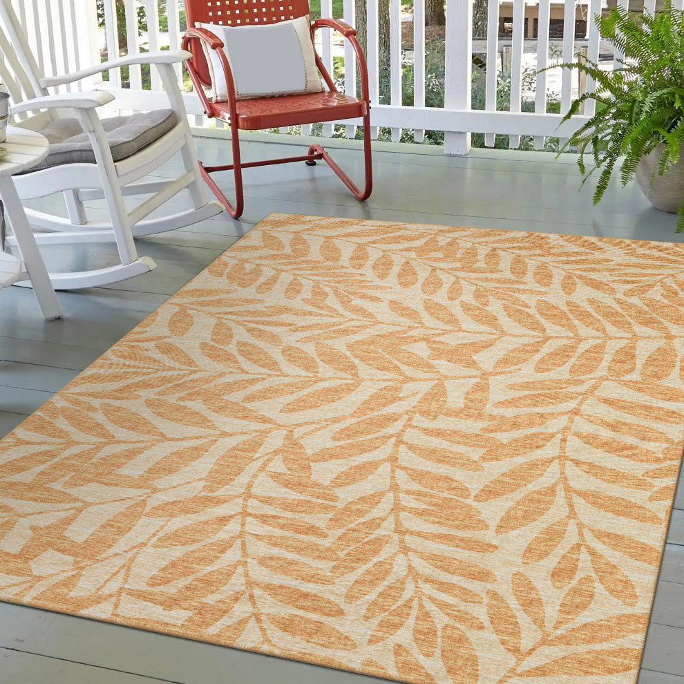 Indoor/Outdoor Sedona SN5 Wheat Machine Washable 5' x 7'6" Rug