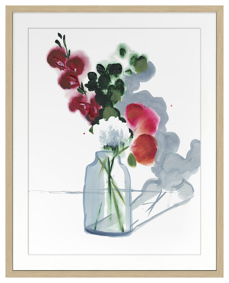 Floral Study 2 Fine Art Print, Nordic Oak, 30"x24"