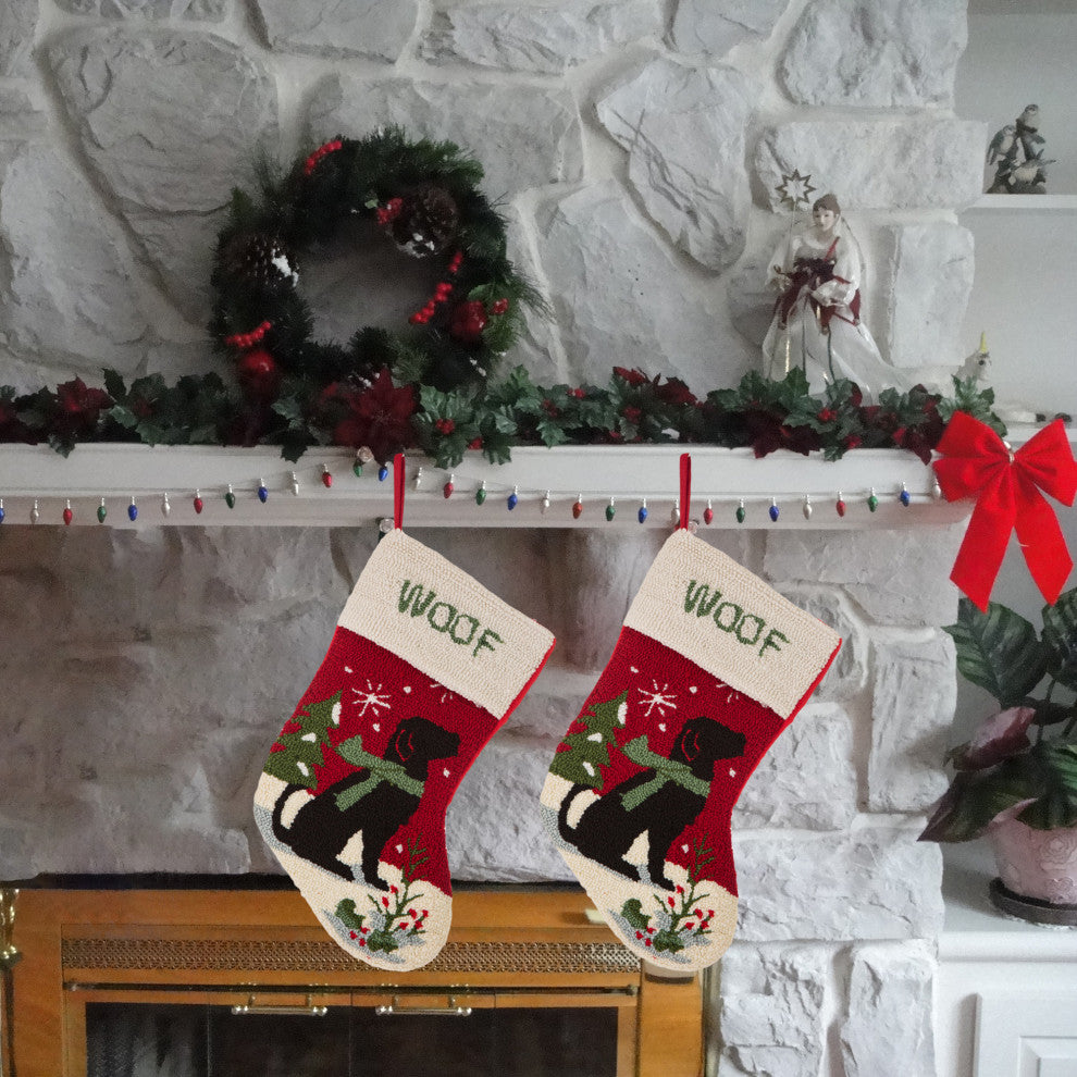 2-Pack 20"L Hooked Stocking, Dog