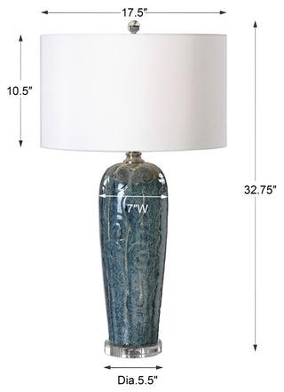 Uttermost Maira Blue Ceramic Table Lamp