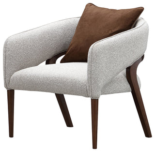 Houston Accent Chair, Pebble/Walnut