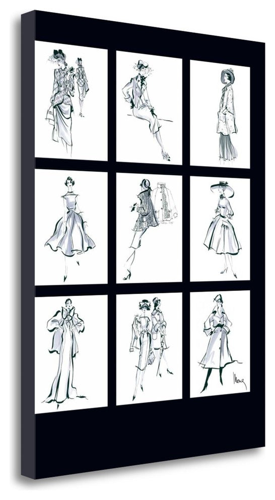 "Fashion Through The Decades" By Mona Shafer Edwards, Gallery Wrap Canvas