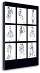 "Fashion Through The Decades" By Mona Shafer Edwards, Gallery Wrap Canvas