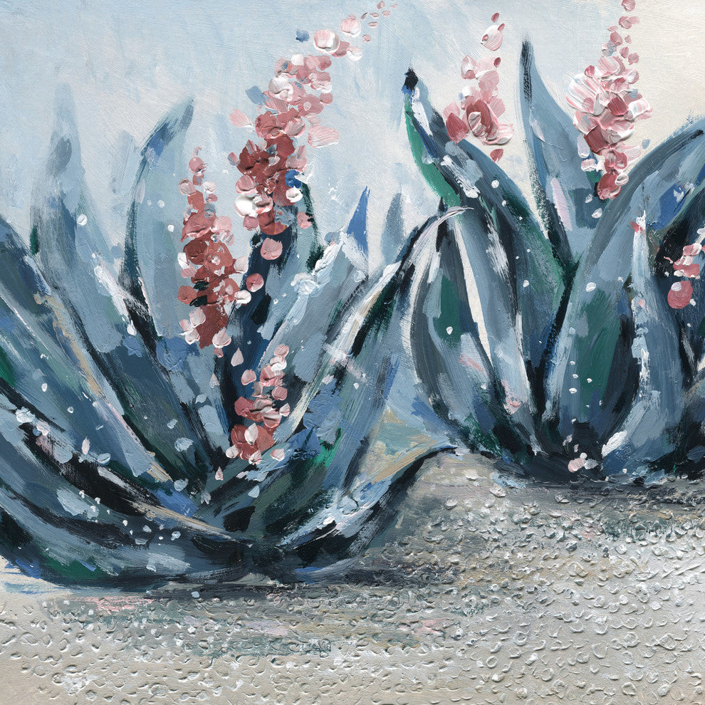 "Bluish Pink" Painting Print on Wrapped Canvas, 40"x40"