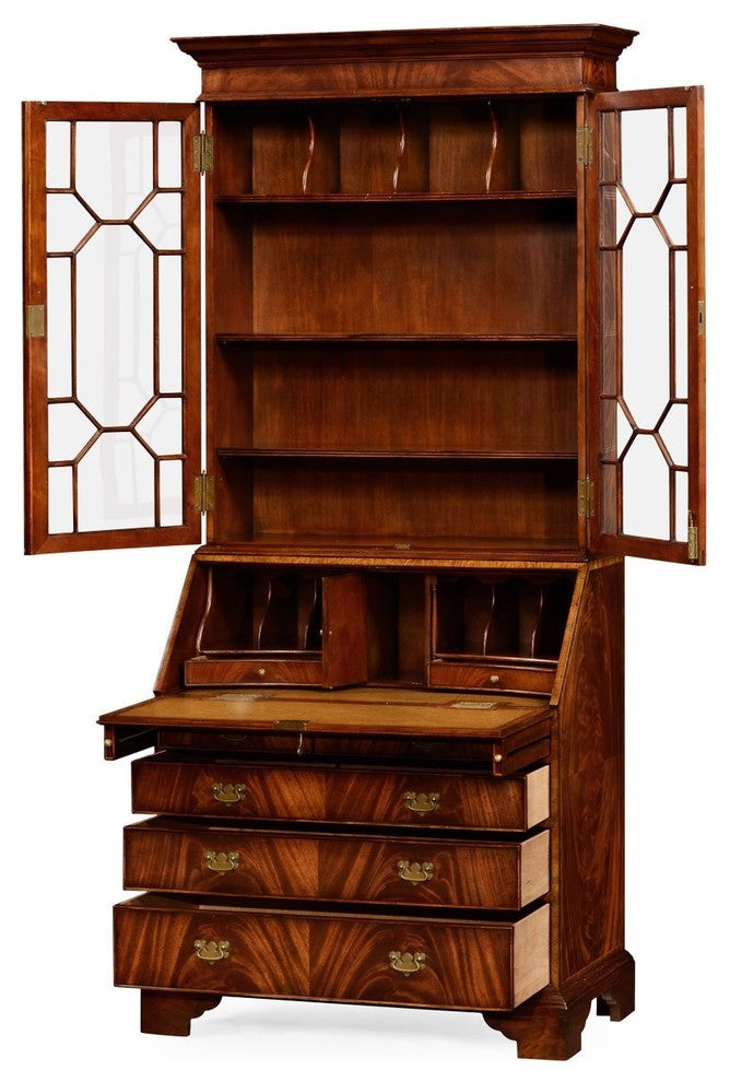 George III Mahogany Secretary Bookcase