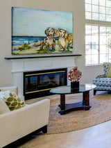 "Beautiful Dachshunds" Painting Print on Canvas by Tori Campisi