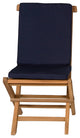 7-Piece Oval Folding Chair Set and Cushion, Blue