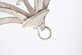 5-Light Distressed Antique White Farmhouse Chandelier Glam