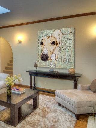 "Greyhound Pop Art II" Painting Print on Wrapped Canvas