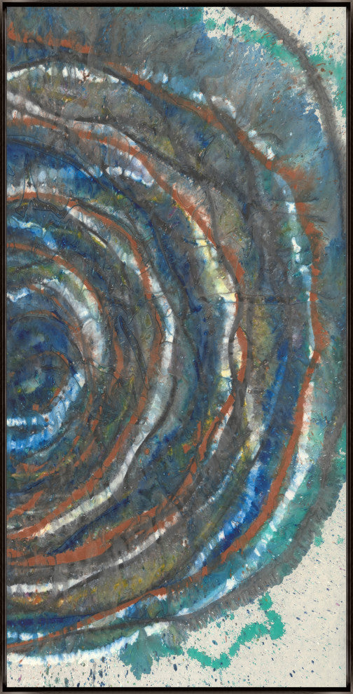 24x48 All Mixed Up II, Framed Artwork, Espresso