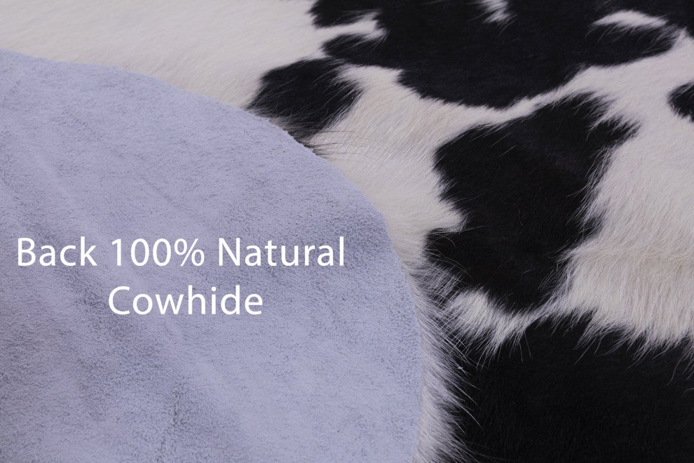 Black and White Natural Cowhide Rug 7' 2" X 5' 10" C1555