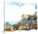 "Undersea Life" Painting Print on Wrapped Canvas