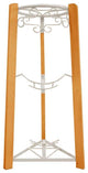 Goldwell Designs 35" 3-Step Metal & Wood Stand, White Metal