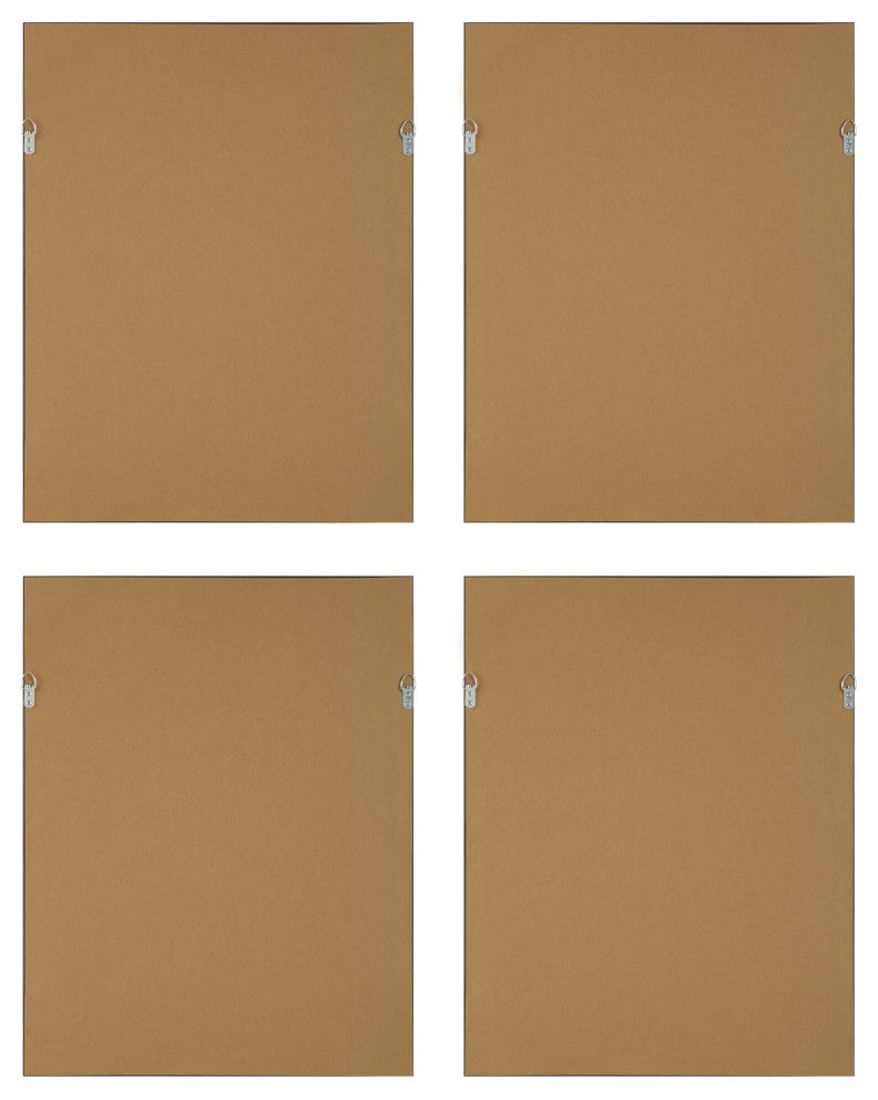 Uttermost Florals On Black Framed Prints Set of 4