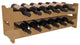 12-Bottle Mini Scalloped Wine Rack, Pine, Oak Stain