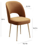 Swell Velvet Chair, Cognac