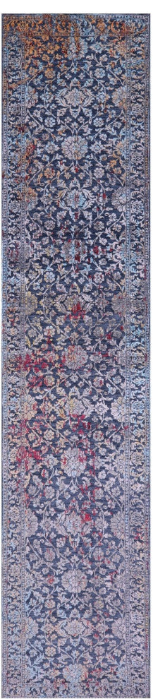Runner Wool and Silk Persian Hand-Knotted Rug 2' 7" X 12' 5" Q11818