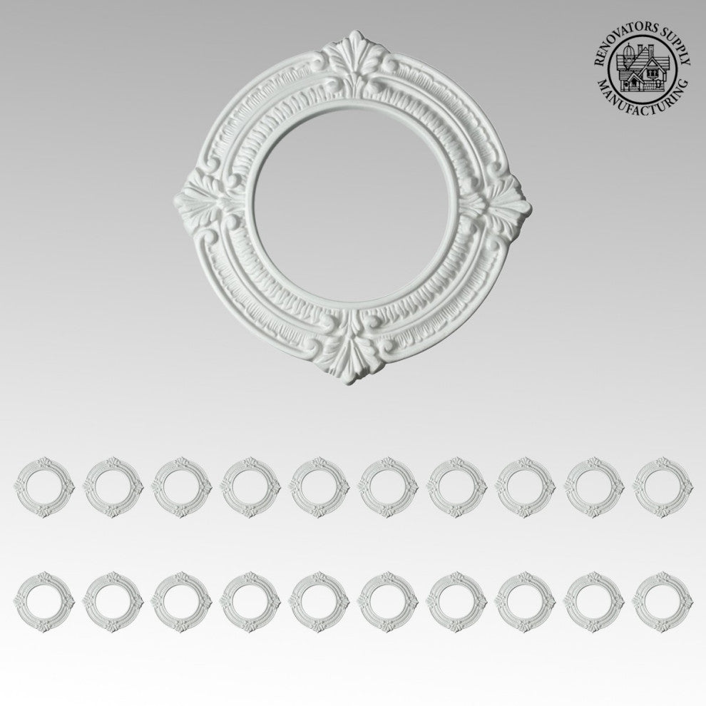 Recessed Urethane Ceiling Medallion Trim White 6 inches ID x 10" OD Pack of 20