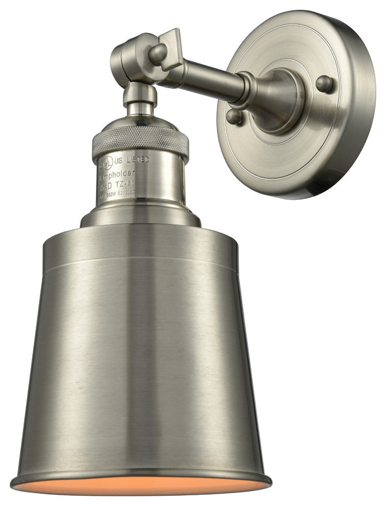 Addison 1-Light Sconce, Brushed Satin Nickel, Brushed Satin Nickel
