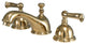 Kingston Brass Widespread Bathroom Faucet With Brass Pop-Up, Polished Brass