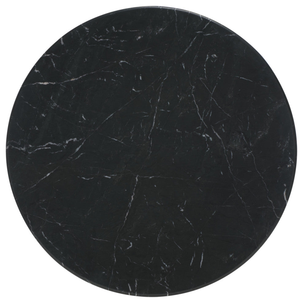 Safavieh Couture Tylee Round Marble Coffee Table, Black