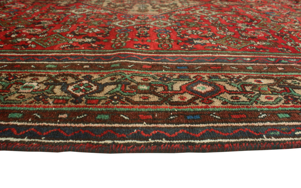 Fine Vintage Distressed Manizheh Red Runner