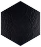 Gaudi Grand Hex Porcelain Floor and Wall Tile Sample, Black
