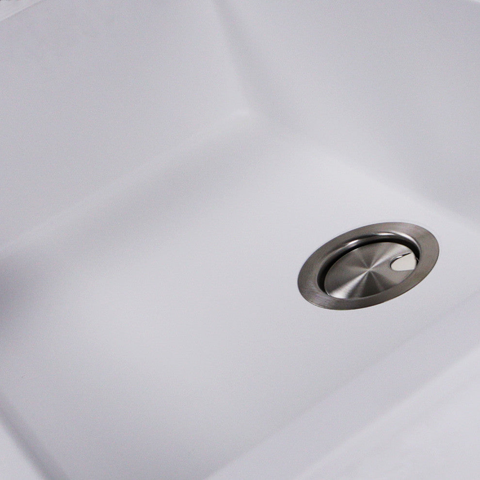 Nantucket Sinks Large Single Bowl Undermount Granite Composite, White