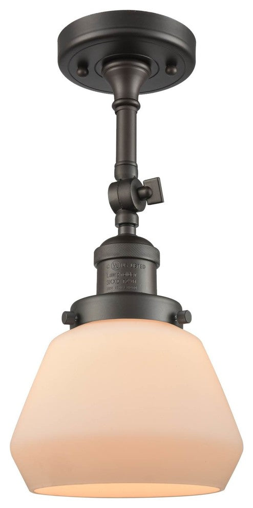 Franklin Restoration Fulton 1 Light Semi-Flush Mount, Oil Rubbed Bronze, Matte