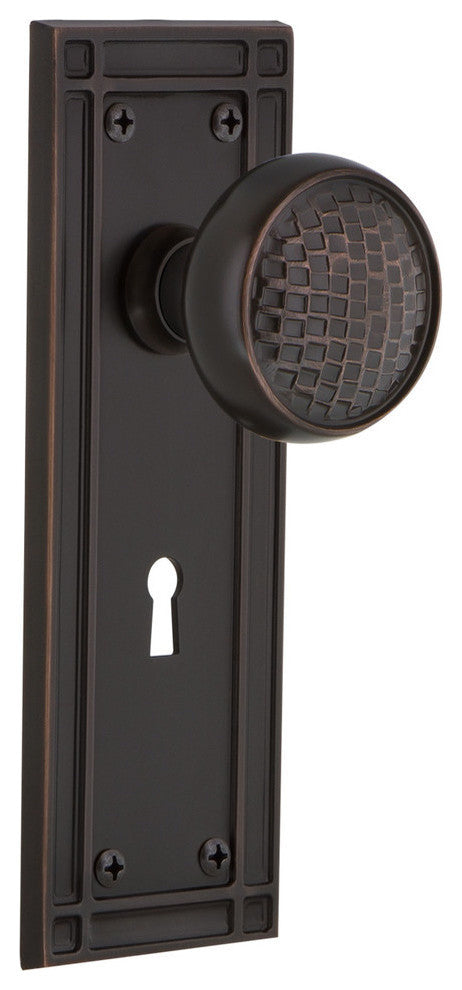 Mission Plate with Keyhole Double Dummy Craftsman Door Knob
