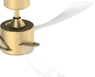 SculptAire, 52" Brushed Satin Brass With Clear Blades and LED Light