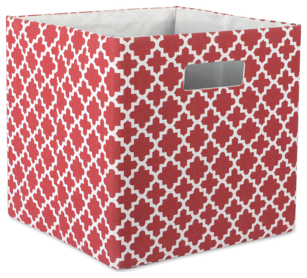 Polyester Cube Lattice Rust Square 13"x13"x13"