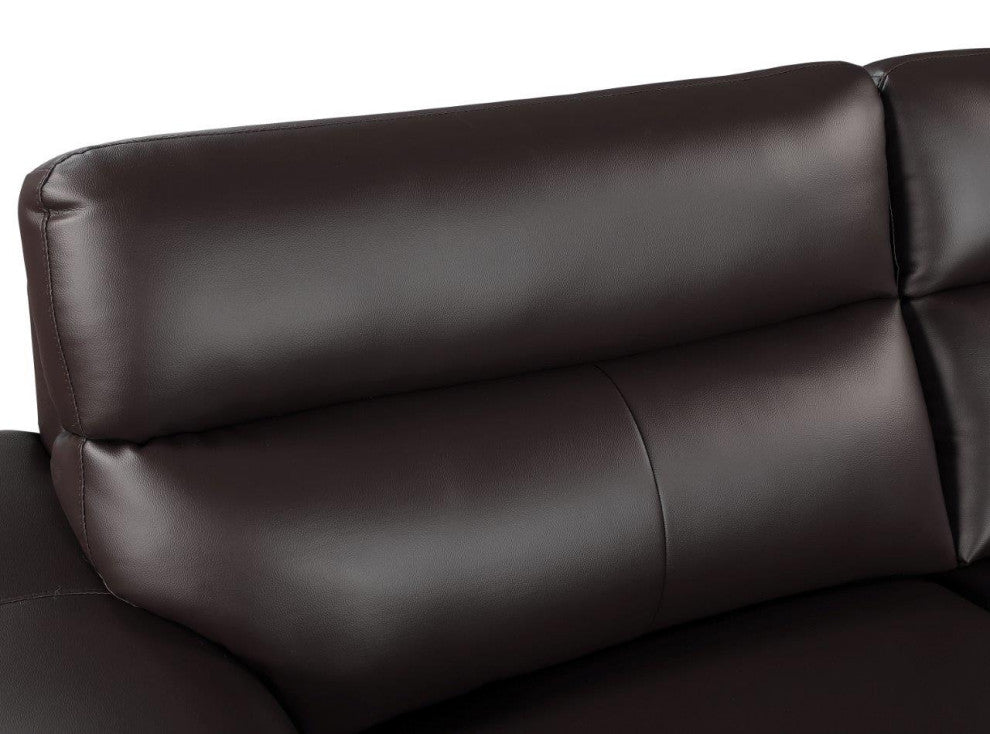 Giuliano Contemporary Premium Leather Match Chair Brown