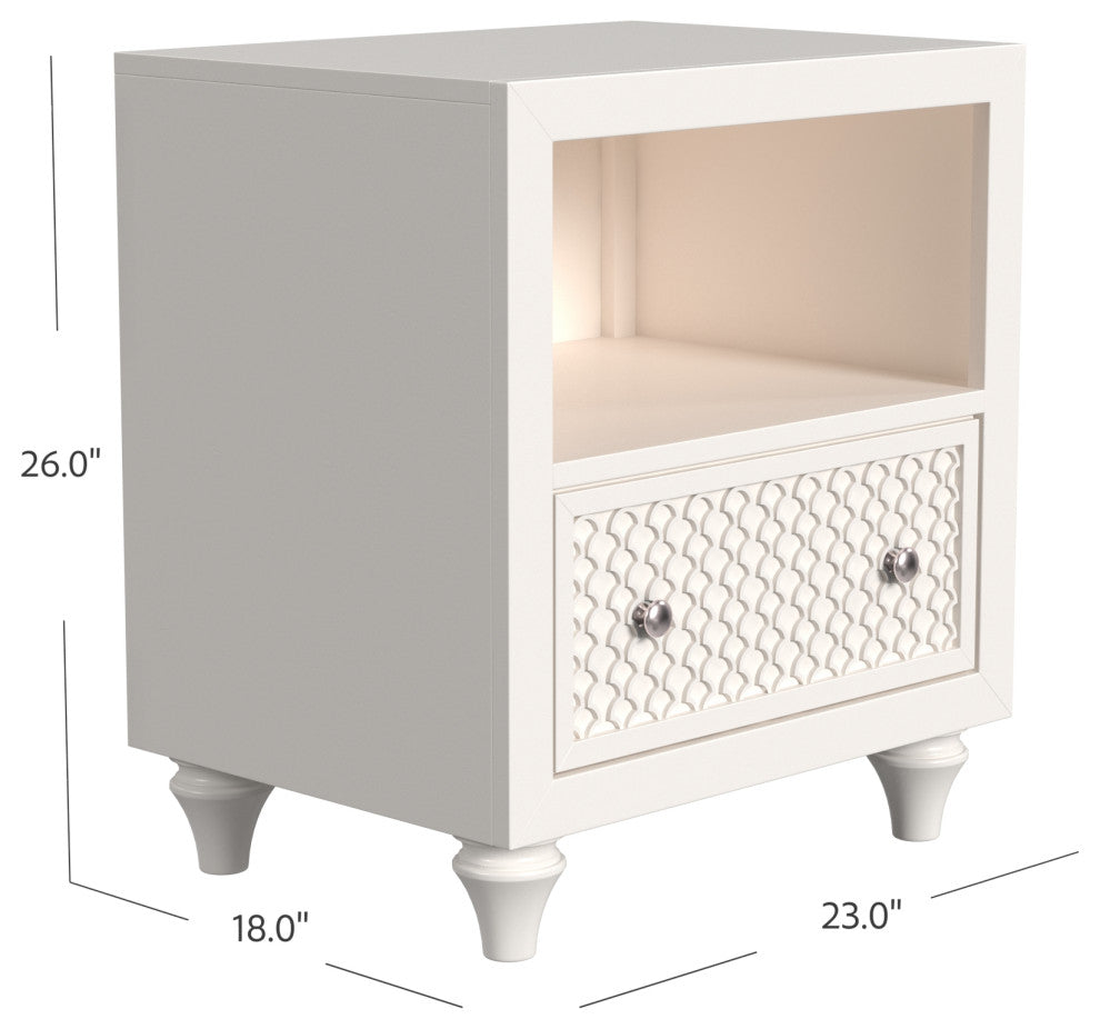Amanda One Drawer Nightstand