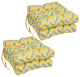 16" Polyester Outdoor Square Tufted Chair Cushions, Set of 4, Capecod Summer