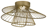 Maxim 24170 Zeta 20"W LED Flush Mount Ceiling Fixture - Natural Aged Brass