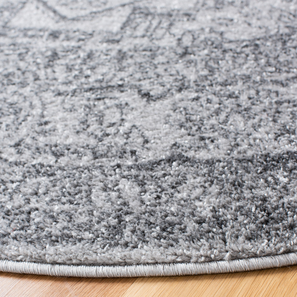 Safavieh Adirondack Collection, ADR108 Rug, Light Grey/Dark Grey, 6' Round