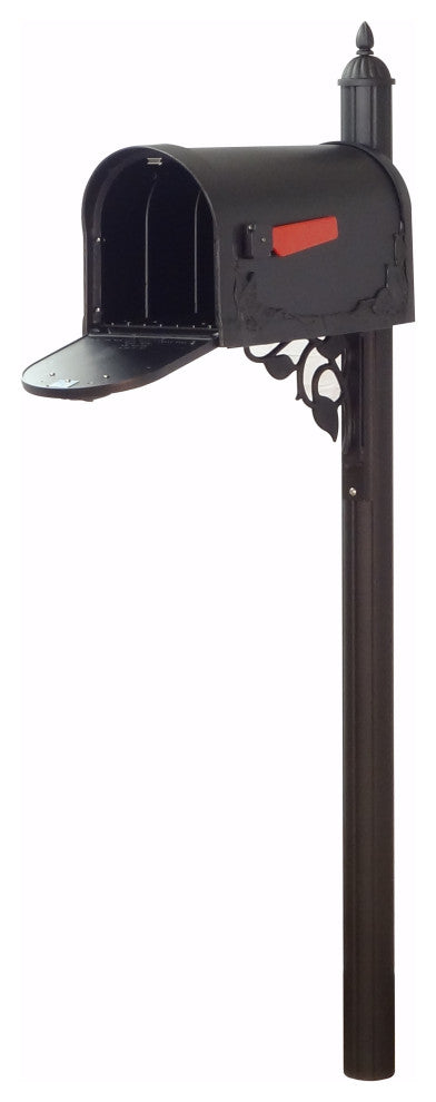 Floral Curbside Mailbox with Albion Mailbox Post